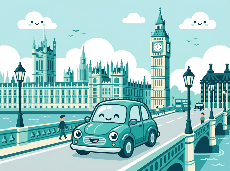 Illustration of a London landmark near Westminster