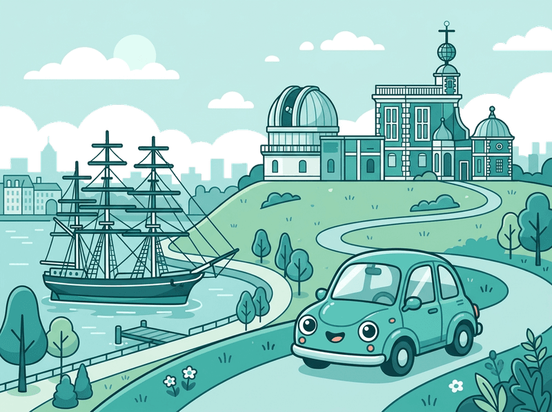 Illustration of a London landmark near Greenwich