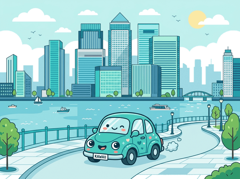 Illustration of a London landmark near Tower Hamlets